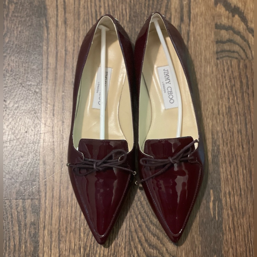 Maroon Jimmy Choo Loafers